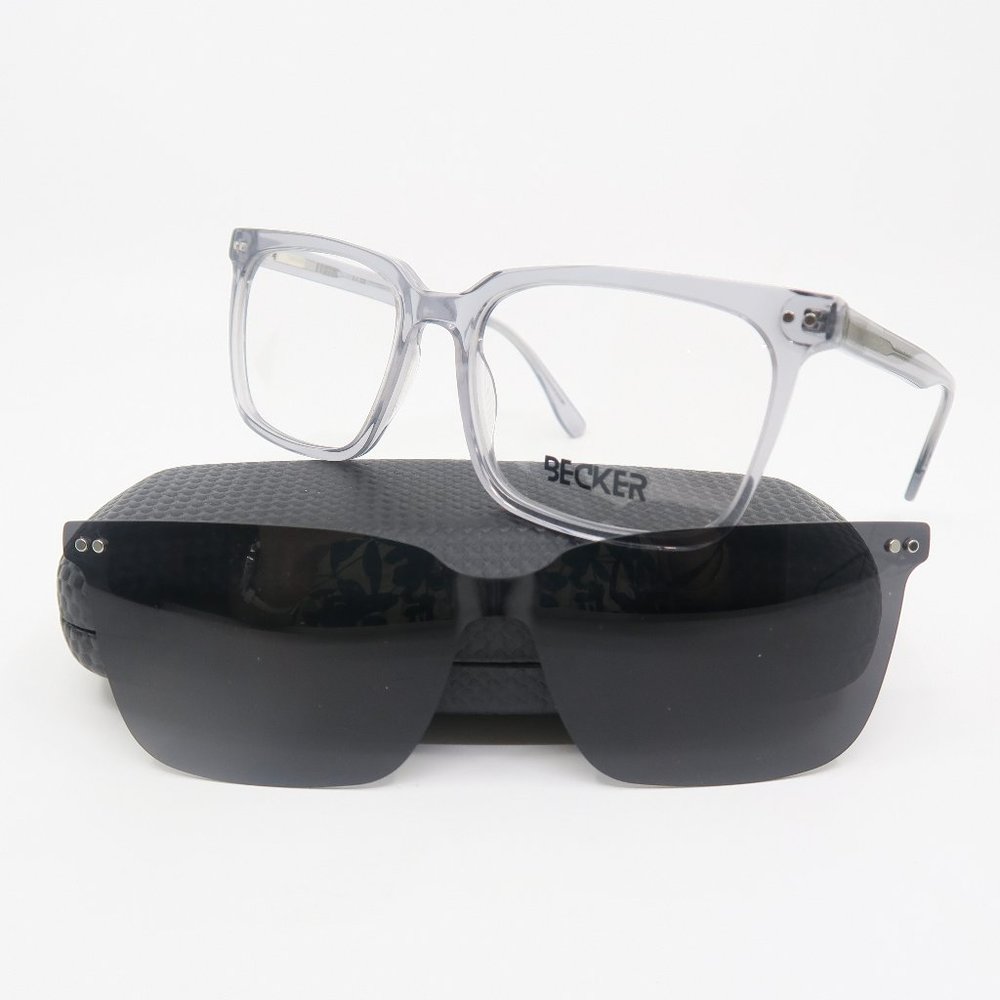 Clip On Becker C5256 C2 New Men's Designer Fashion Eyeglasses Italian Style.